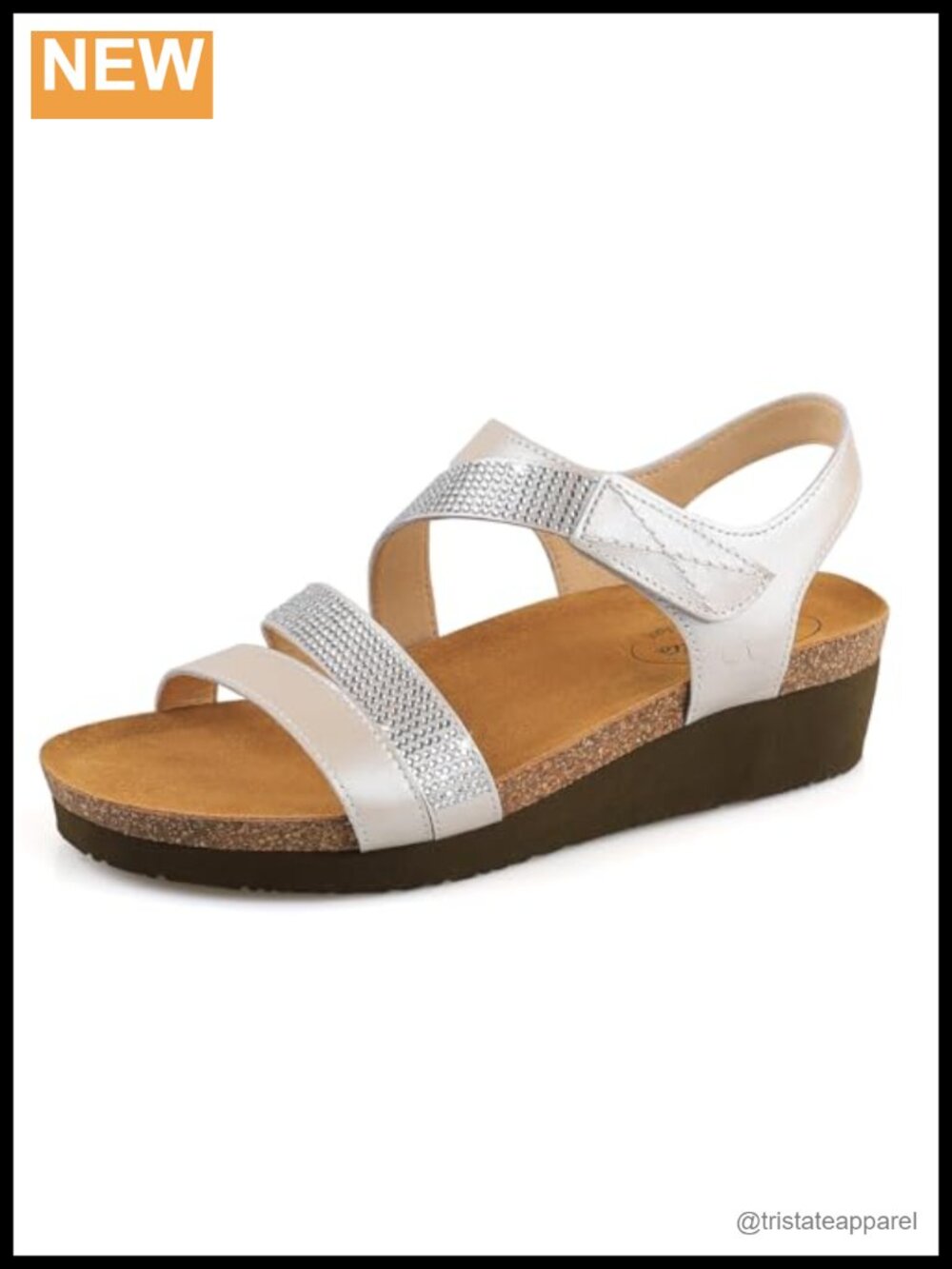 Women's Leather Wedge Sandals Arch Support Adjustable